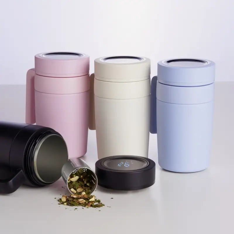 caneca termica com display led - imagem 1