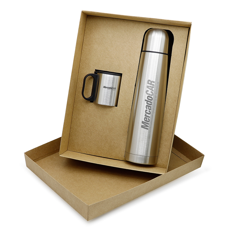 Kit Conjunto com Garrafa Térmica e Caneca Personalizada - segunda imagem