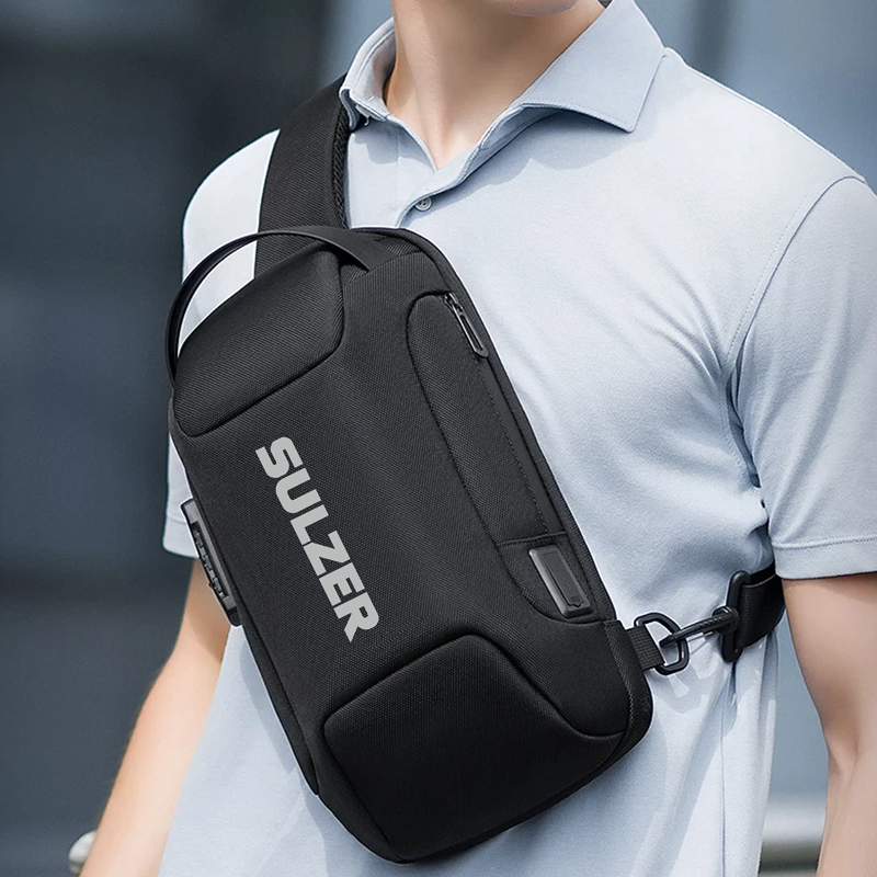 Mini Mochila Transversal Antifurto Personalizada - segunda imagem