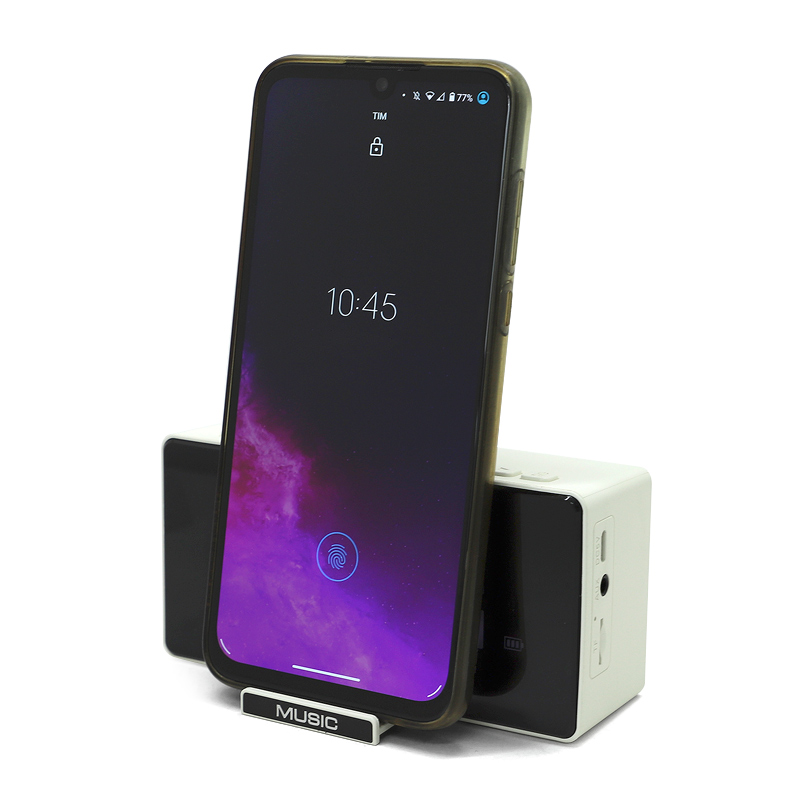 Caixa de Som Bluetooth com Relógio Personalizada - segunda imagem