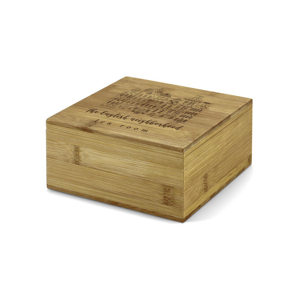 Caixa de Bambu para Sachês de Chá Personalizada - segunda imagem