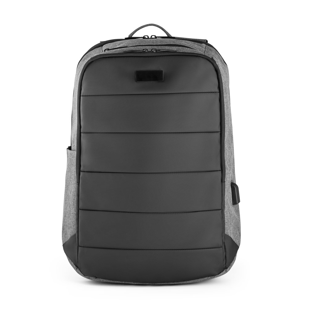 Mochila para notebook placa de metal preta - imagem 1