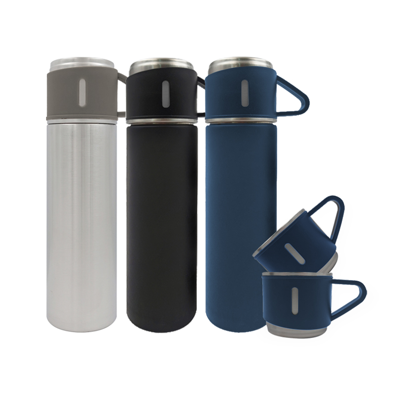 Garrafa Térmica 440ml com 3 Xícaras Personalizada