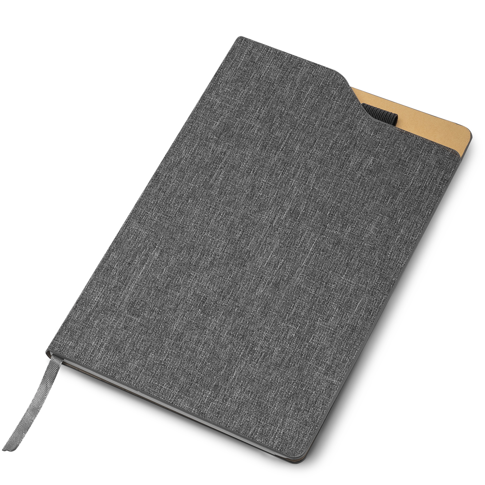 Caderno c/ Capa Dura em Material Reciclável Personalizado - segunda imagem