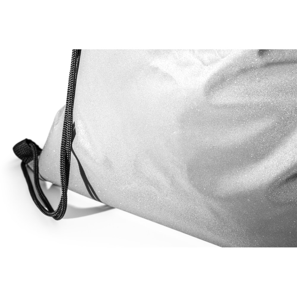 Mochila Saco Prateada para Brindes Personalizados - segunda imagem