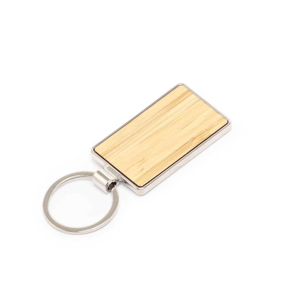 Chaveiro Metal Bambu Retangular Promocional - segunda imagem