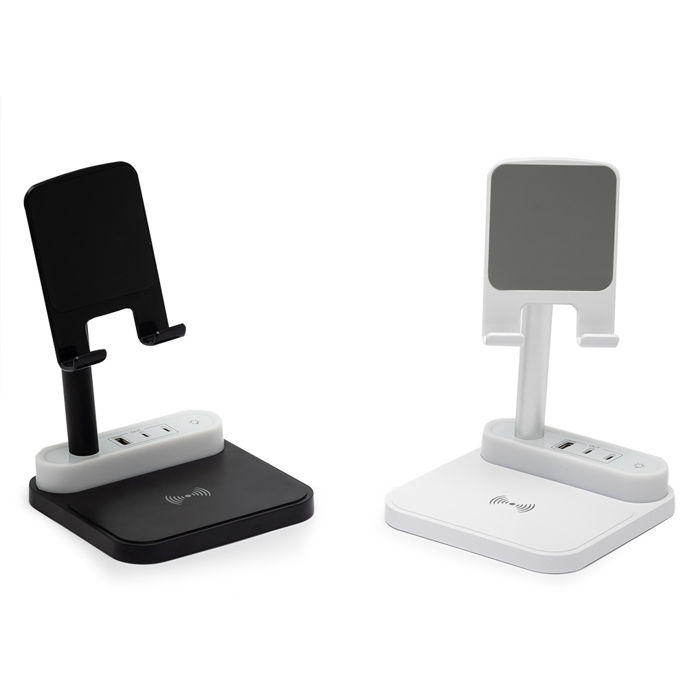 Base de Carregamento com Suporte Celular e Luminária Promocional