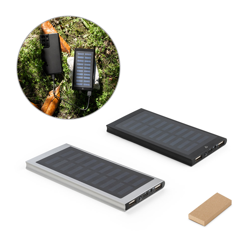 Bateria portátil em alumínio 100% reciclado 8.000 mAh para Brindes