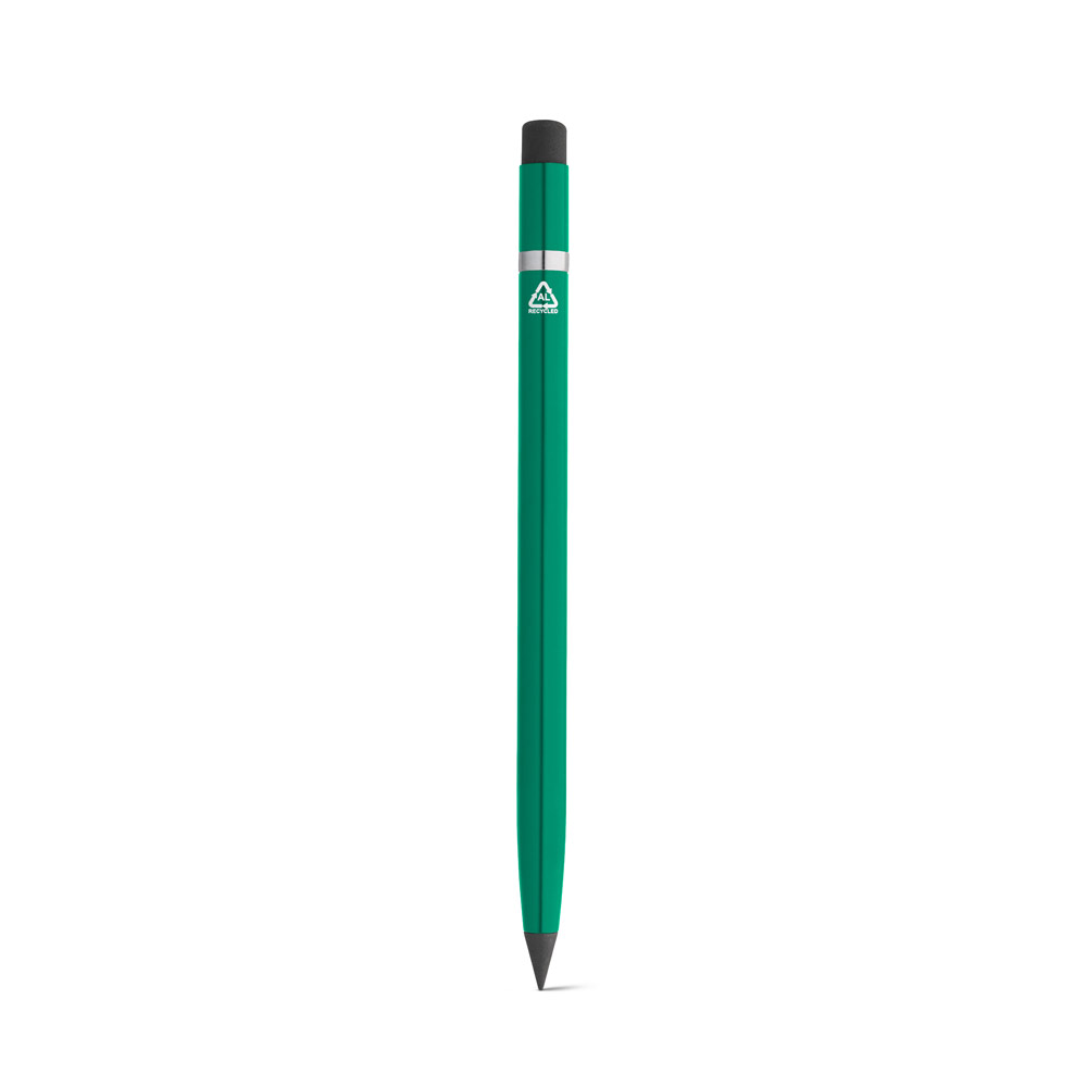Caneta sem tinta em alumínio 100% reciclado Promocional - segunda imagem