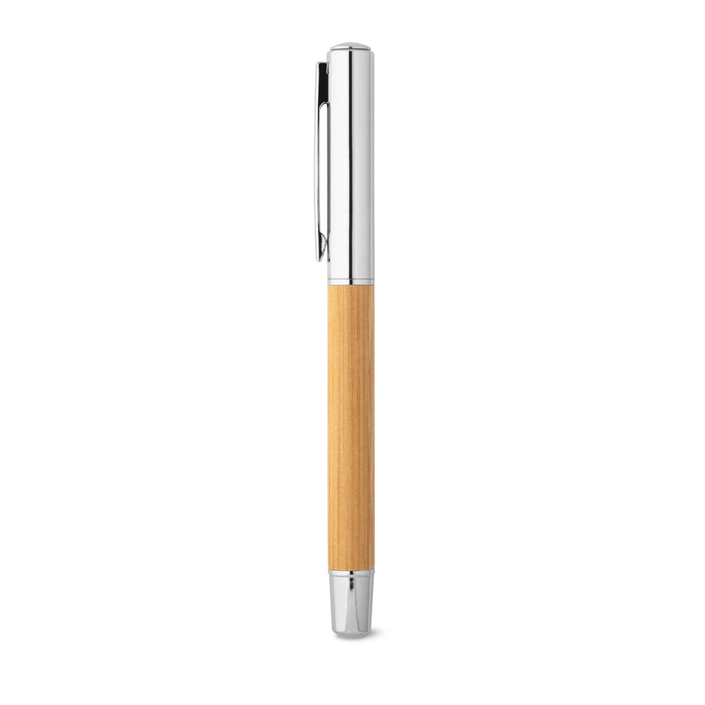 Roller em aço inox 90% reciclado e bambu com tampa Personalizado - segunda imagem