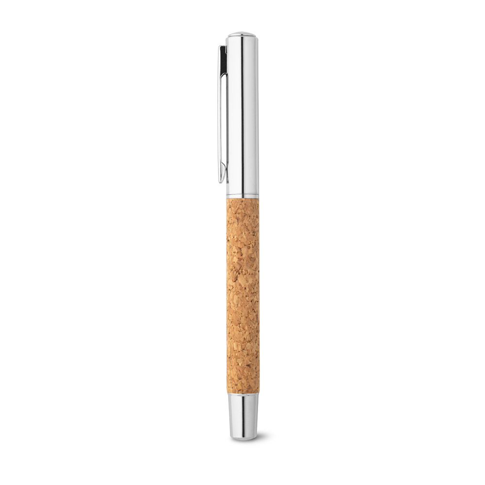 Roller com corpo em aço inox reciclado e cortiça Personalizado - segunda imagem