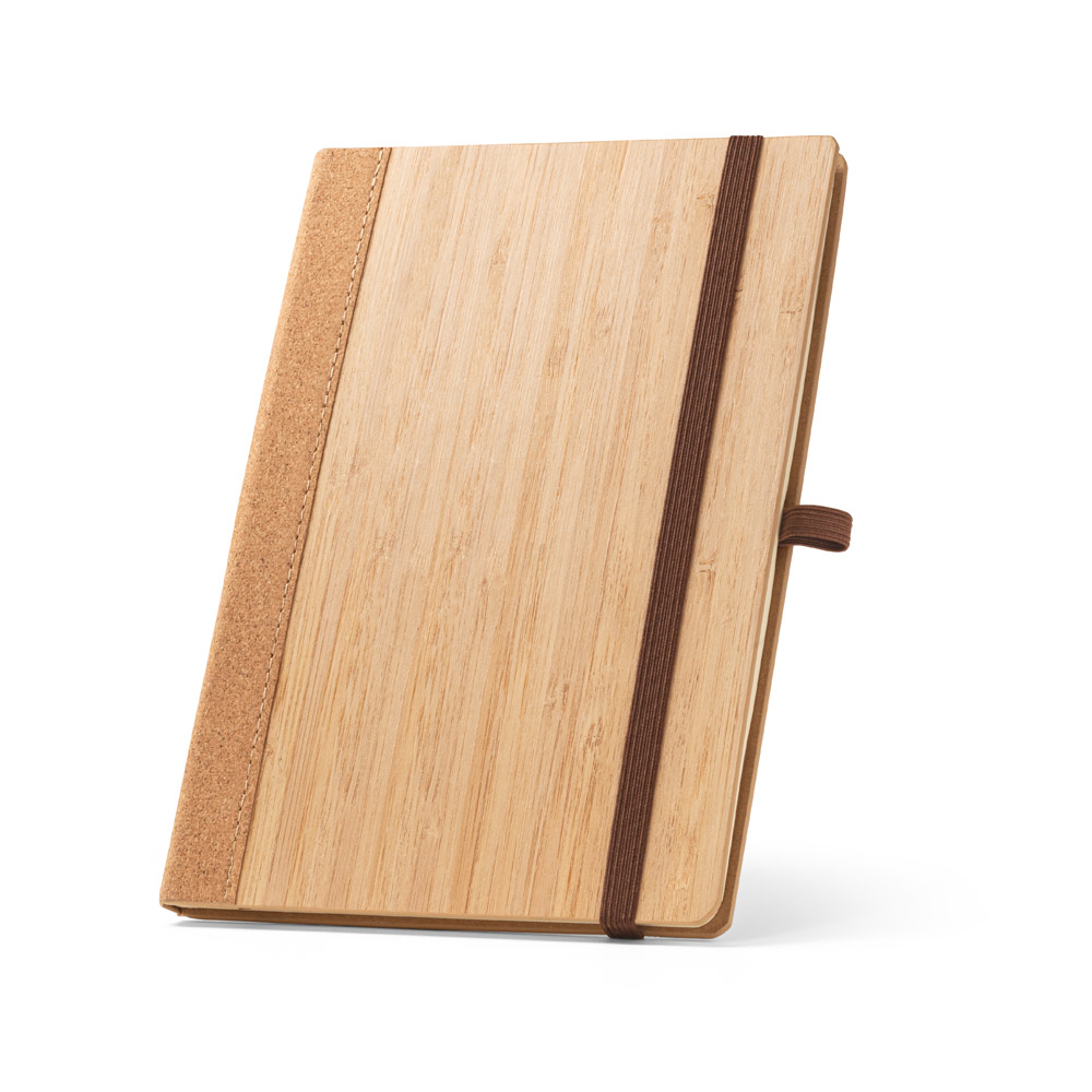 Caderno A5 de capa dura em folha de bambu e cortiça Personalizado - segunda imagem