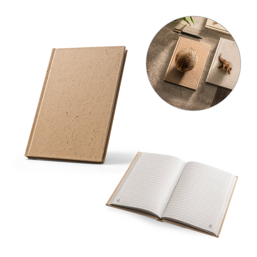Caderno A5 em Casca de Coco para Personalizar