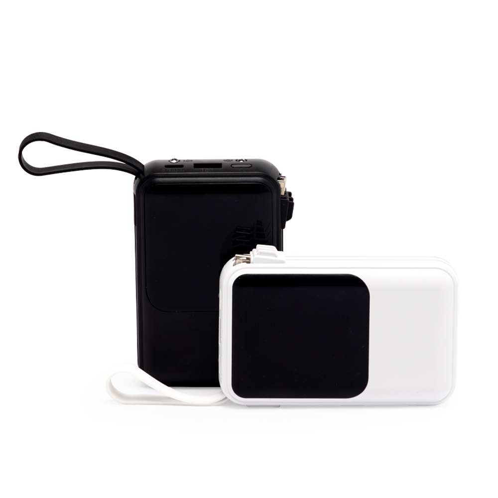 Power Bank 10.000mAh com Lanterna e Alça de Borracha Personalizado - segunda imagem