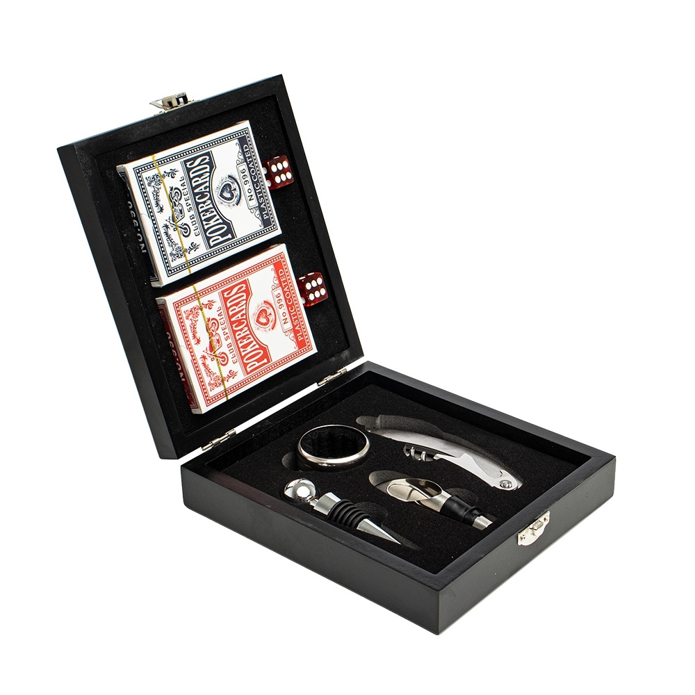 Kit Vinho com Jogo de Baralho para Brindes