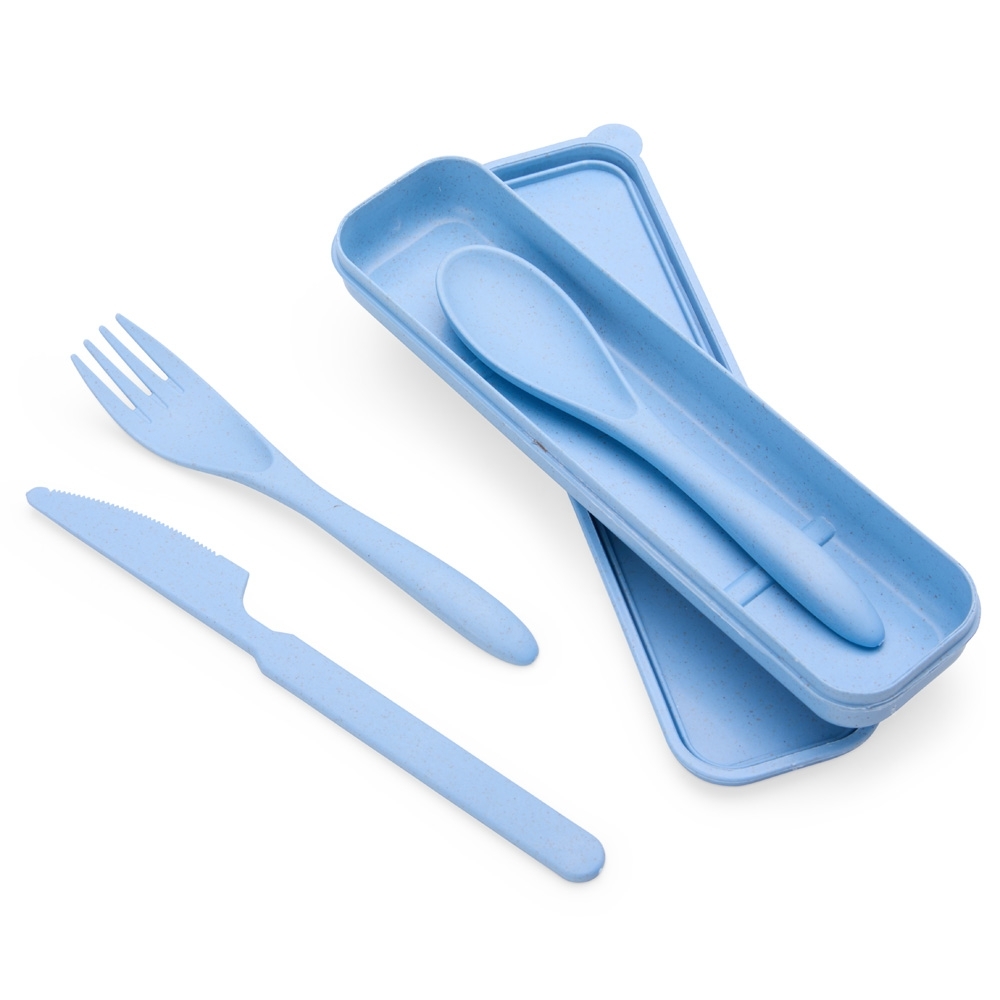 Kit Talheres 3 Peças Palha de Trigo	para Personalizar - segunda imagem