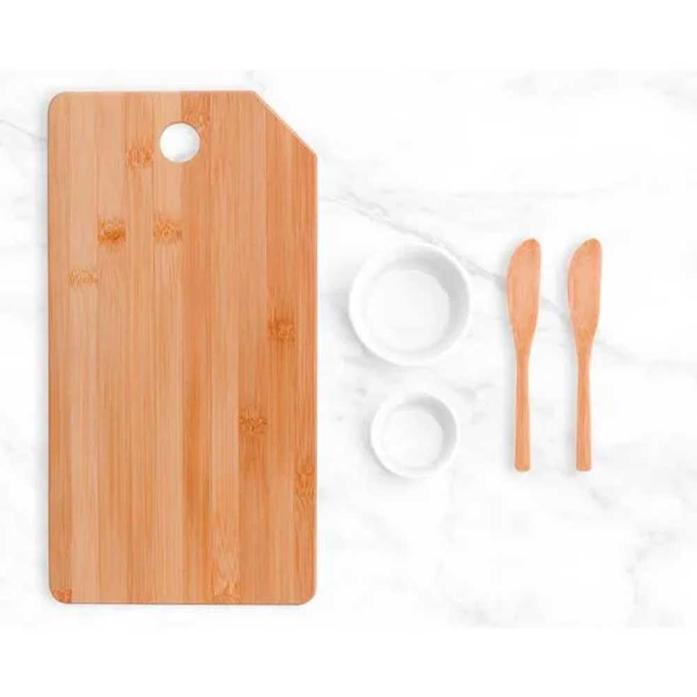 Kit Para Petisco Com Tábua, Espátulas e Ramekins - 5 Peças Promocional - segunda imagem