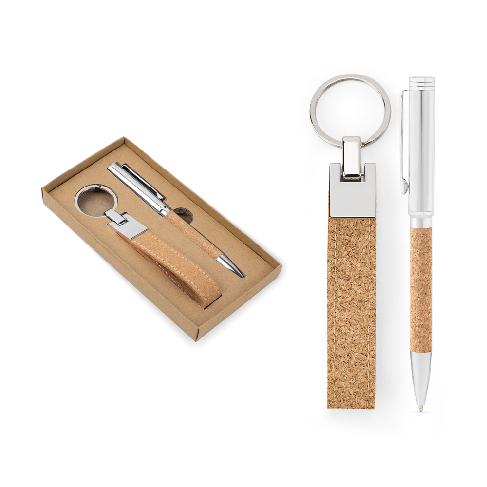 Kit Escritório com Caneta e Chaveiro Personalizado