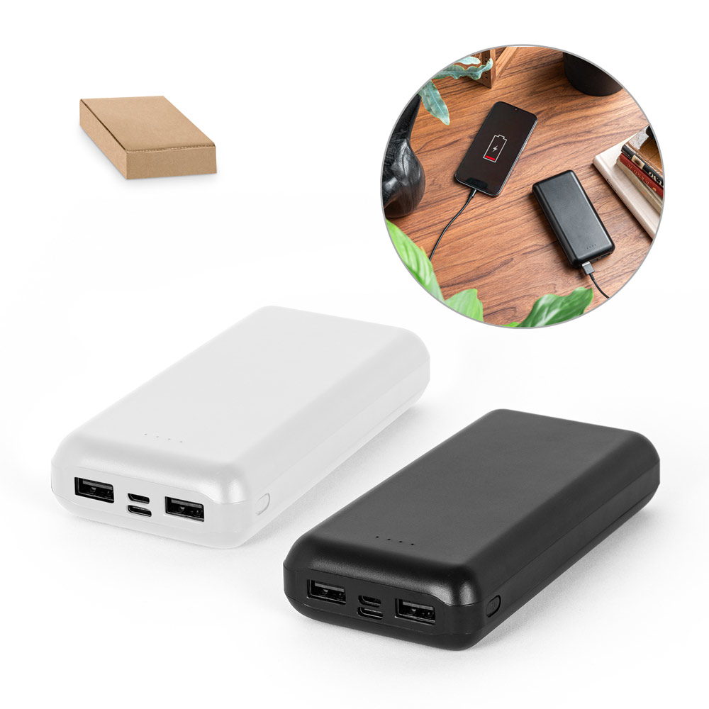 Bateria portátil em ABS 10.000 mAh Personalizável