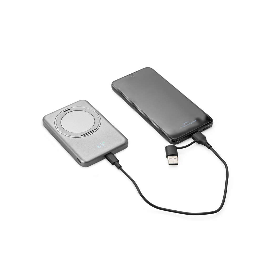 Bateria portátil com carregamento por indução 5.000 mAh Personalizável - segunda imagem