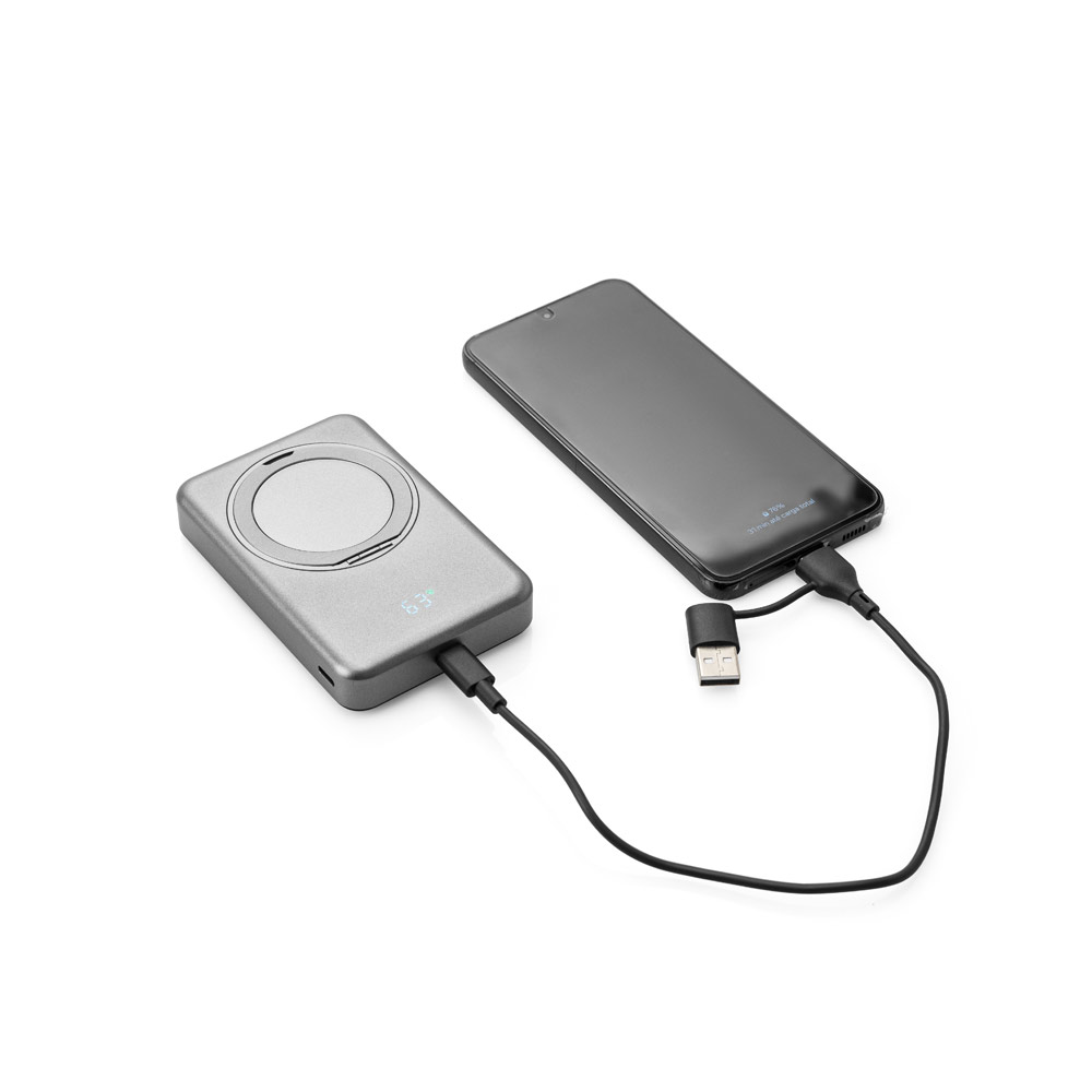 Bateria portátil com carregamento por indução 10.000 mAh Personalizável - segunda imagem