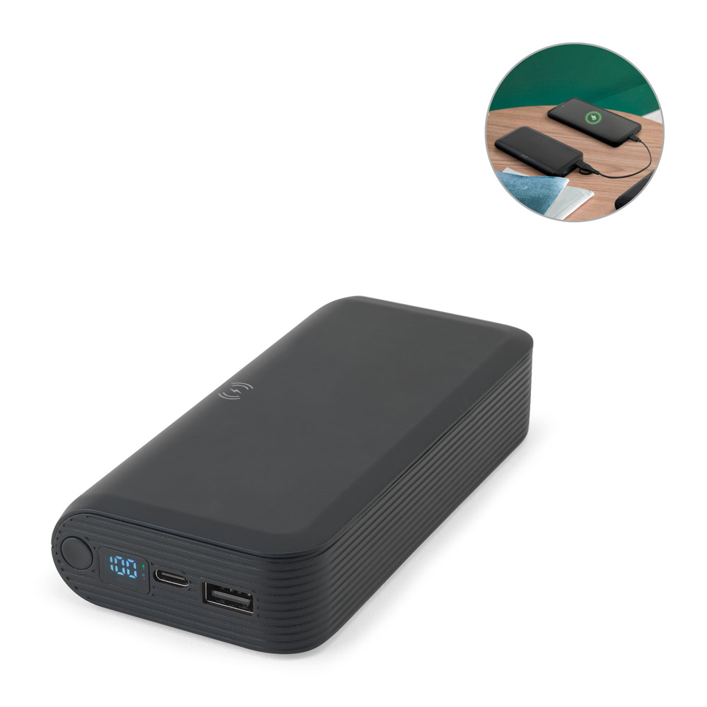 Bateria portátil com carregamento por indução 20.000 mAh Personalizada