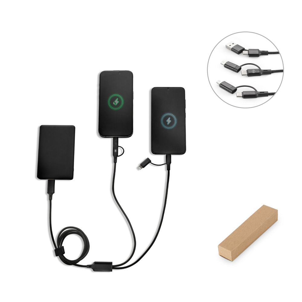 Cabo USB super-rápido 6 em 1 Personalizável