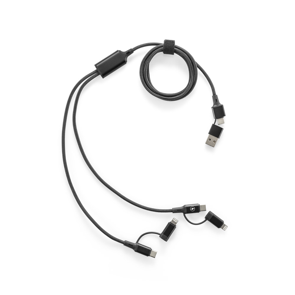 Cabo USB super-rápido 6 em 1 Personalizável - segunda imagem