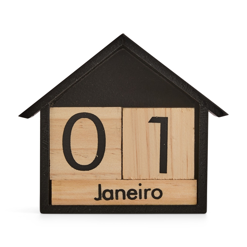 Calendário Permanente Madeira Personalizado - segunda imagem