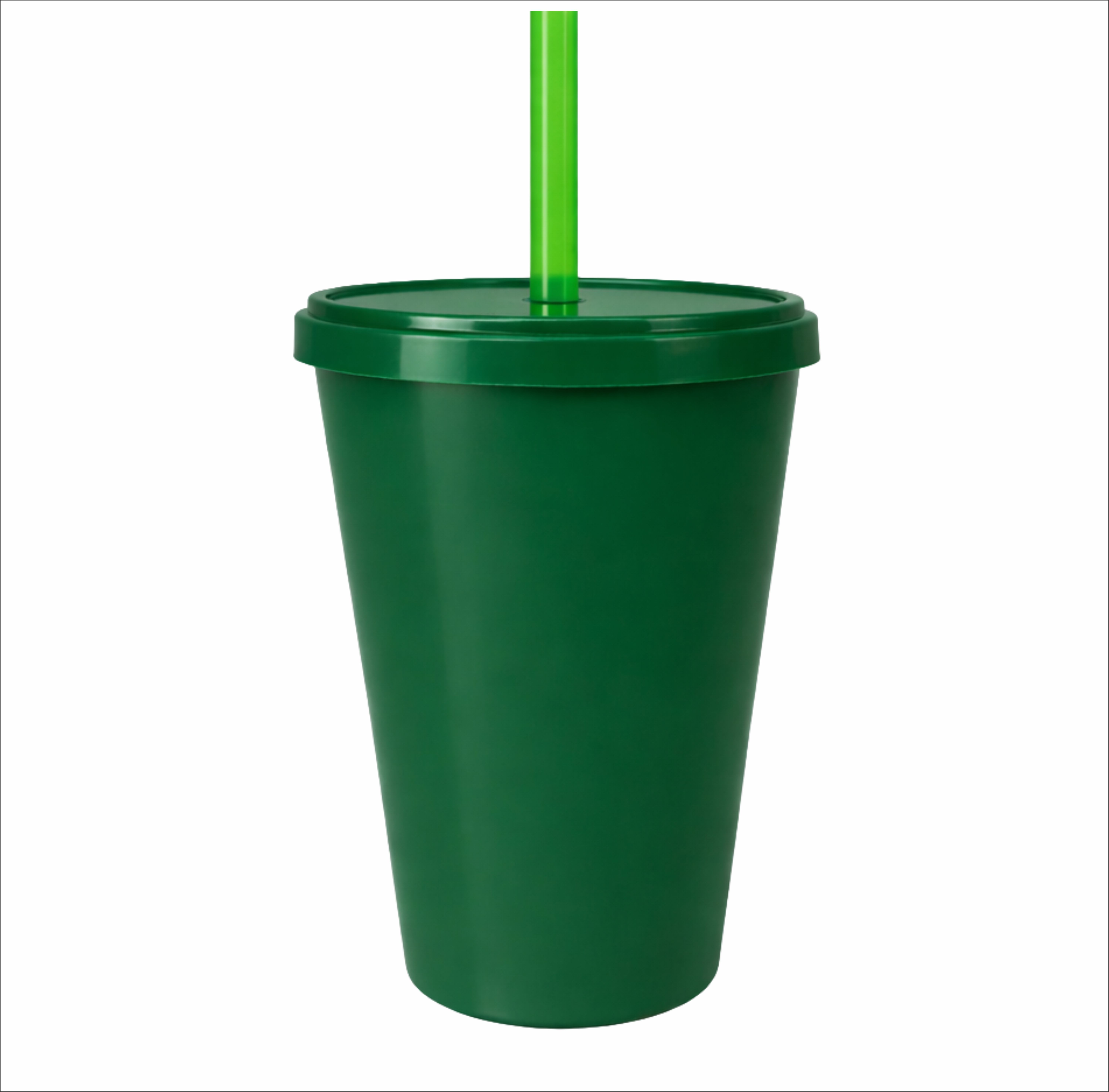 Copo Plástico com Tampa e Canudo 350ml - segunda imagem
