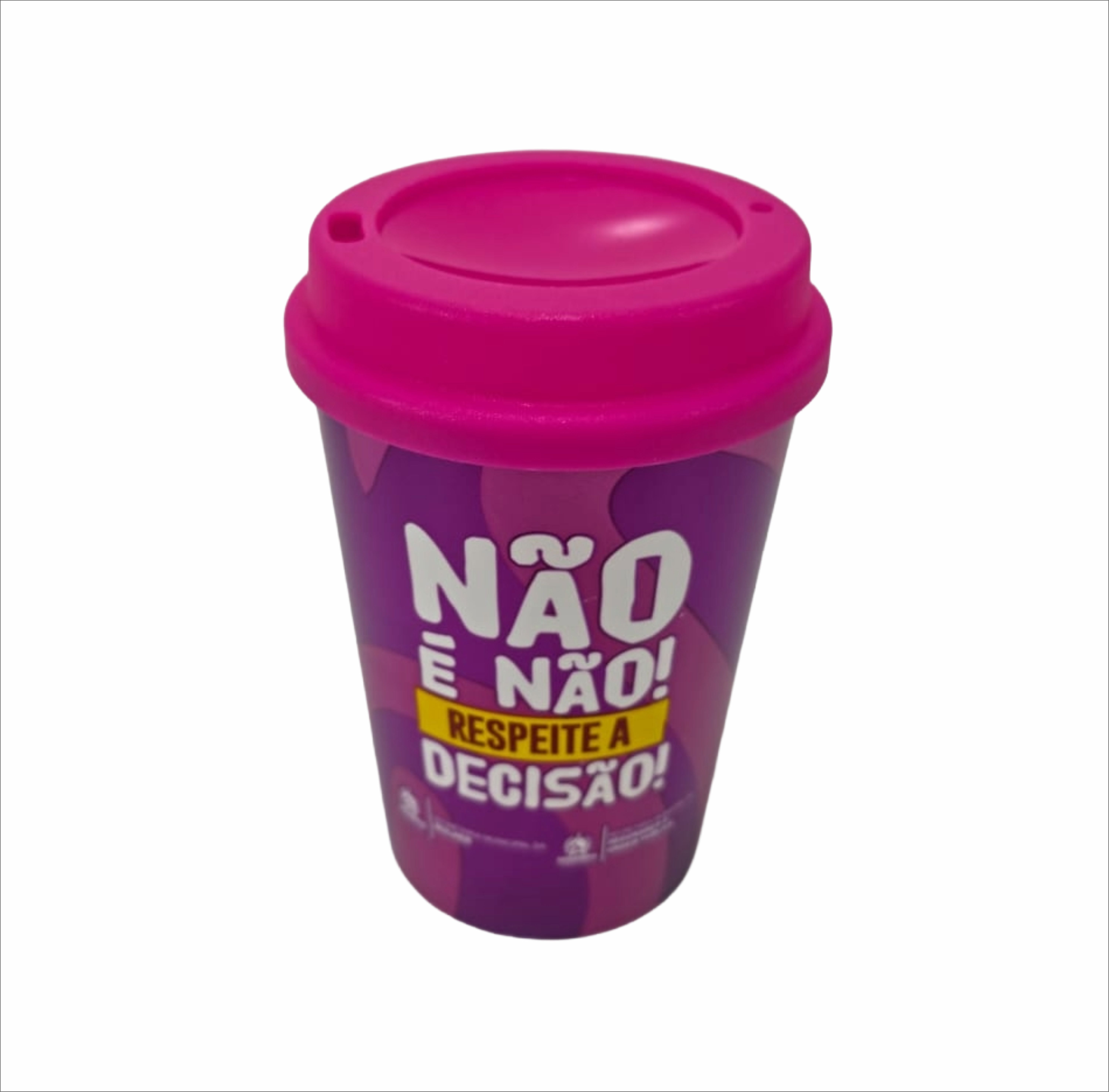 Copo Plástico In Mold Label com Tampa de Café 350ml