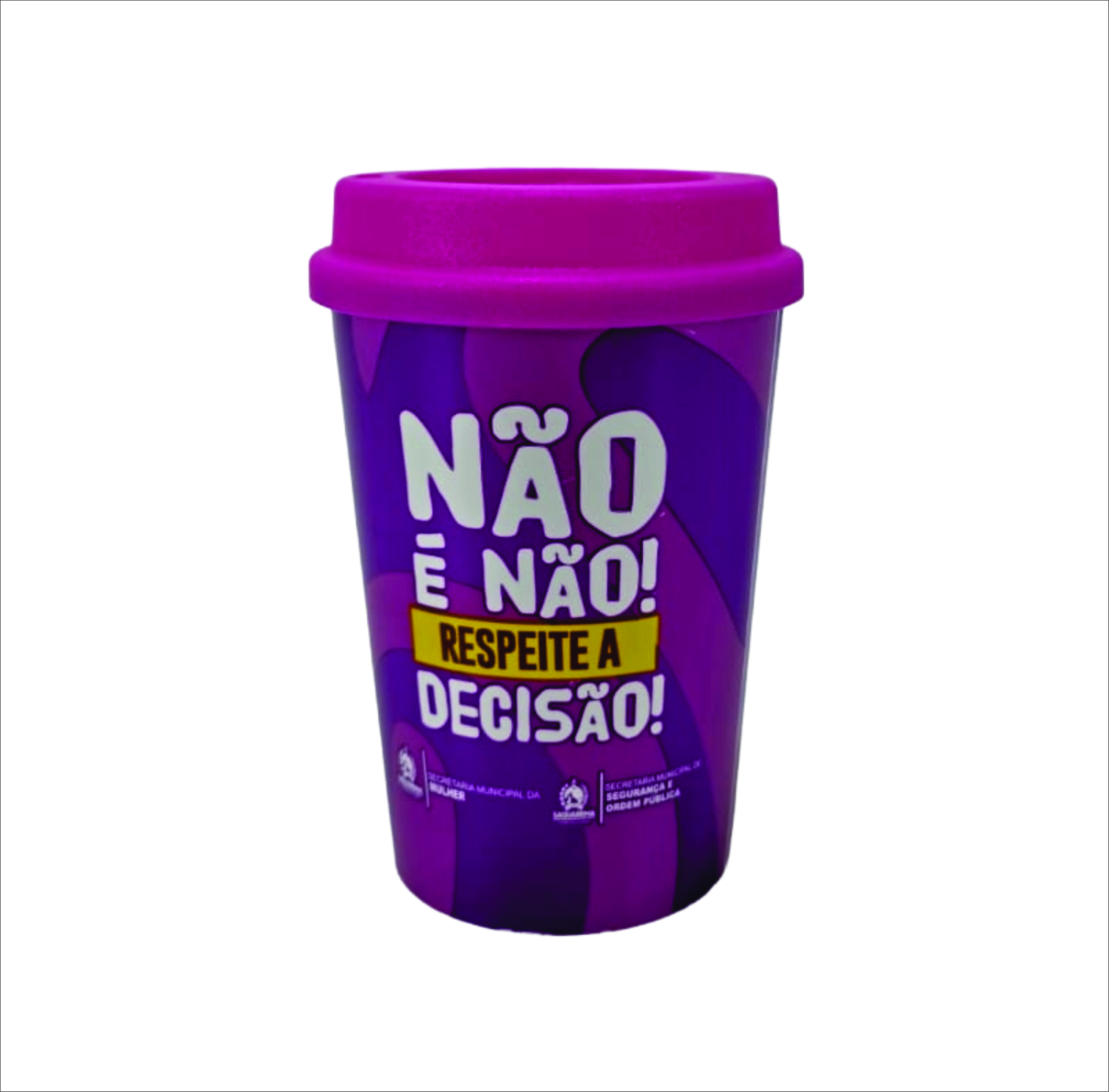 Copo Plástico In Mold Label com Tampa de Café 350ml - segunda imagem