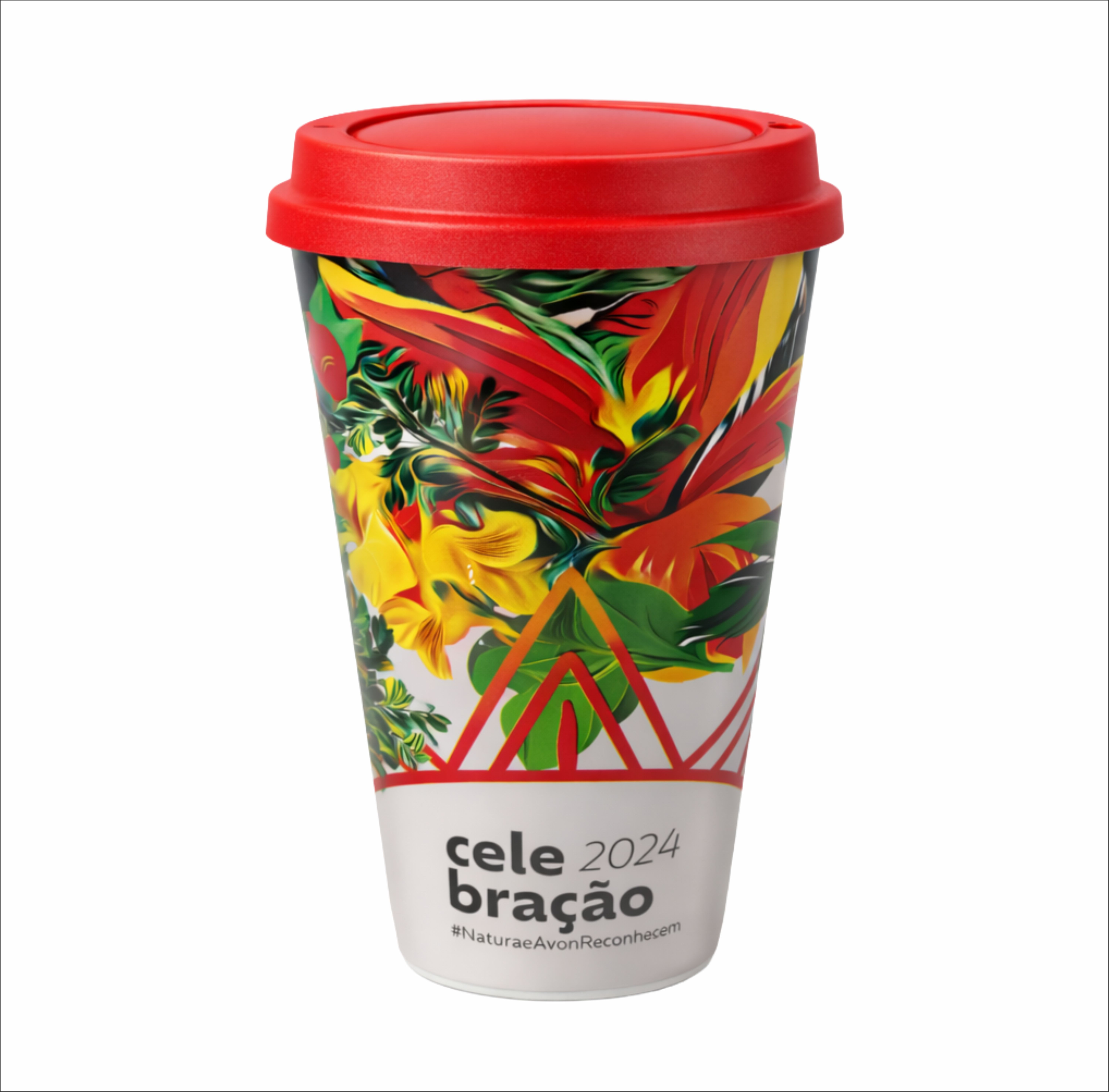 Copo Plástico In Mold Label com Tampa de Café 450ml - segunda imagem