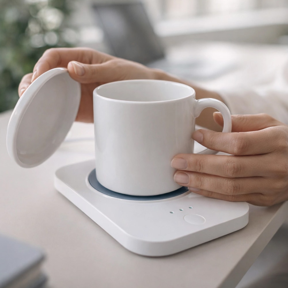 Aquecedor de Caneca e Carregador Wireless 15W Personalizável - segunda imagem