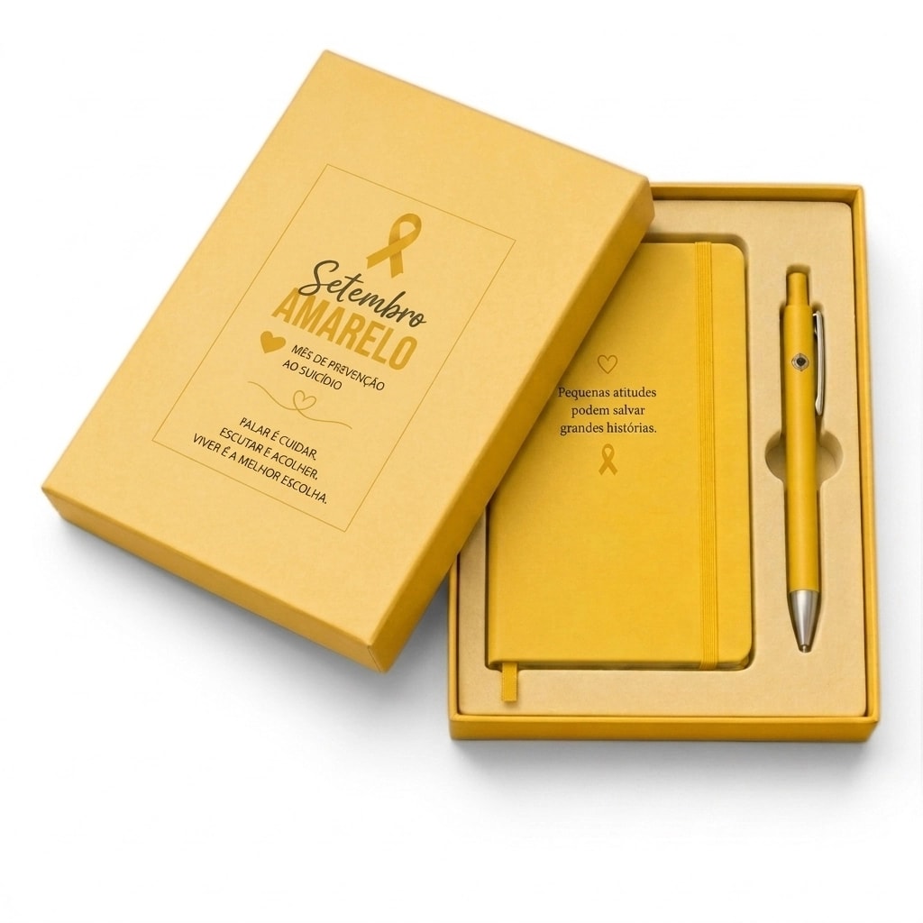 Kit com Caneta e Caderneta